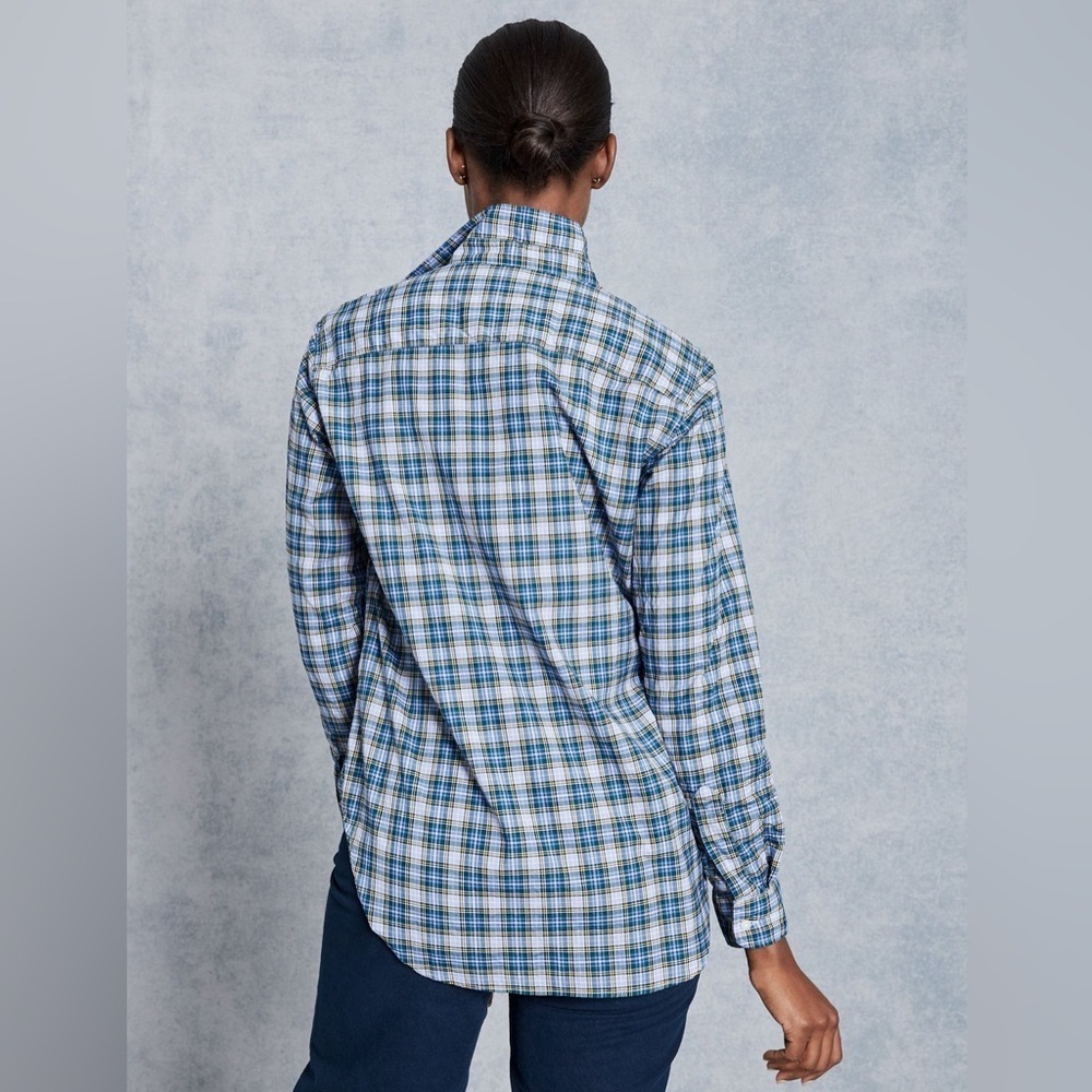 Frank & Eileen Frank Navy and Green Plaid Button-Down Shirt - Picture 5 of 14